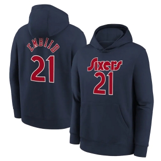 Philadelphia 76ers Embiid 21# NBA 2021-22 City Edition Name & Number Pullover Hoodie 123389