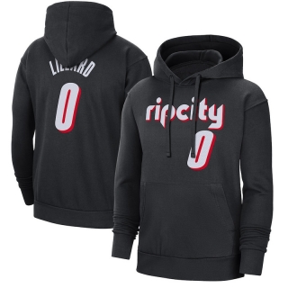 Portland Trail Blazers Lillard 0# NBA 2021-22 City Edition Name & Number Pullover Hoodie 123392