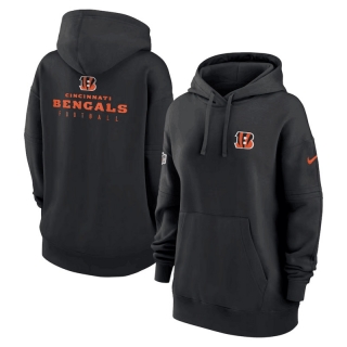 Cincinnati Bengals NFL 2023 Sideline Club Fleece Pullover Hoodie 123483
