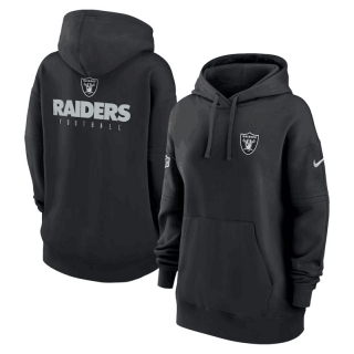Las Vegas Raiders NFL 2023 Sideline Club Fleece Pullover Hoodie 123503