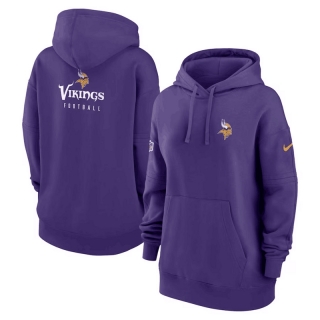 Minnesota Vikings NFL 2023 Sideline Club Fleece Pullover Hoodie 123508