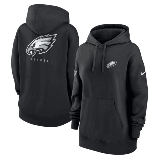 Philadelphia Eagles NFL 2023 Sideline Club Fleece Pullover Hoodie 123518