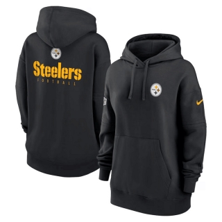 Pittsburgh Steelers NFL 2023 Sideline Club Fleece Pullover Hoodie 123520