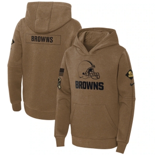 Cleveland Browns Youth NFL 2023 Salute to Service Club Fleece Pullover Hoodie 123539