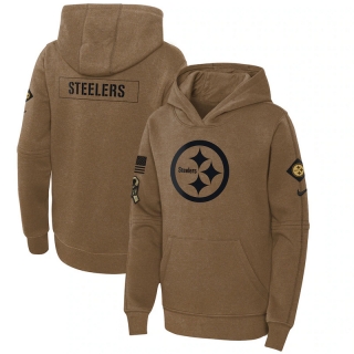 Pittsburgh Steelers Youth NFL 2023 Salute to Service Club Fleece Pullover Hoodie 123556