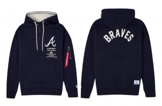 Alpha Industries X Atlanta Braves MLB Zipper Hoodies 123562