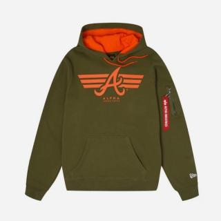 Atlanta Braves Alpha Industries MLB Pullover Hoodies 123572