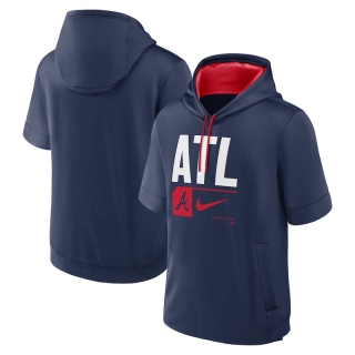 Atlanta Braves Mens Nike MLB Short Sleeve Pullover Hoodies 123575