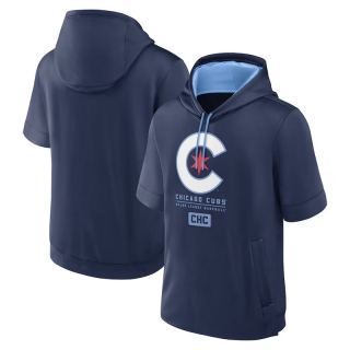 Chicago Cubs Mens Nike MLB Short Sleeve Pullover Hoodies 123589