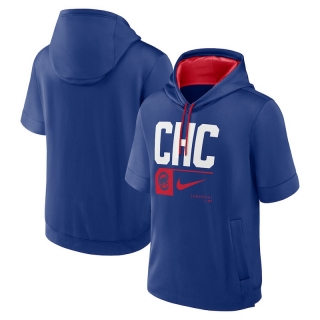 Chicago Cubs Mens Nike MLB Short Sleeve Pullover Hoodies 123590