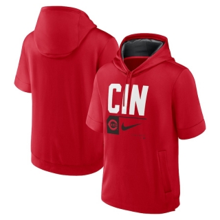 Cincinnati Reds Mens Nike MLB Short Sleeve Pullover Hoodies 123600