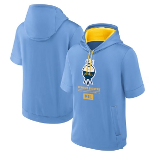 Milwaukee Brewers Mens Nike MLB Short Sleeve Pullover Hoodies 123673