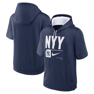 New York Yankees Mens Nike MLB Short Sleeve Pullover Hoodies 123688