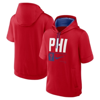 Philadelphia Phillies Mens Nike MLB Short Sleeve Pullover Hoodies 123693