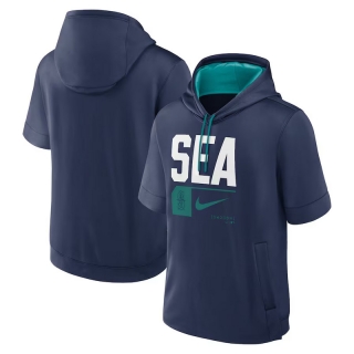 Seattle Mariners Mens Nike MLB Short Sleeve Pullover Hoodies 123716