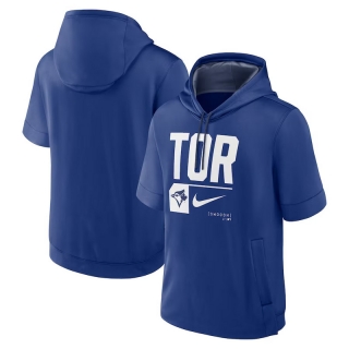 Toronto Blue Jays Mens Nike MLB Short Sleeve Pullover Hoodies 123728
