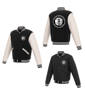 Brooklyn Nets JH Design Reversible NBA Jackets 123737