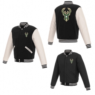 Milwaukee Bucks JH Design Reversible NBA Jackets 123760