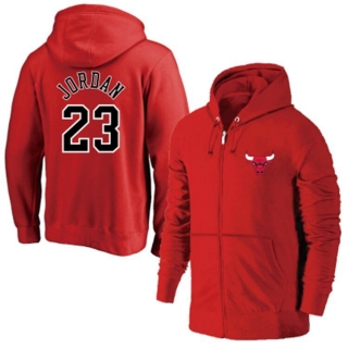 Chicago Bulls 23# Jordan NBA Zipper Hoodies 123829