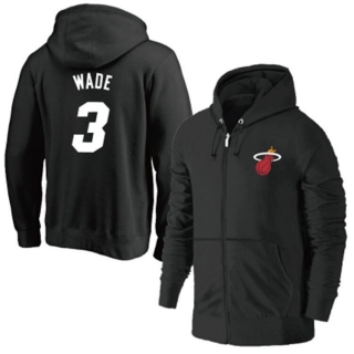 Miami Heat 3# Wade NBA Zipper Hoodies 124025