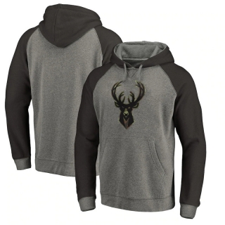 Milwaukee Bucks NBA Freedom Tri-Blend Pullover Hoodies 124042
