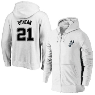 San Antonio Spurs 21# Duncan NBA Zipper Hoodies 124204