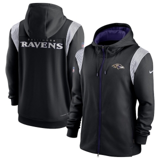 Baltimore Ravens NFL Performance Sideline Lockup Full-Zip Hoodies 124534