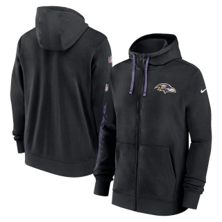 Baltimore Ravens NFL Sideline Club Full-Zip Hoodies 124539