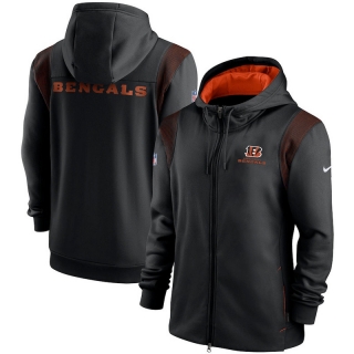 Cincinnati Bengals NFL Performance Sideline Lockup Full-Zip Hoodies 124602