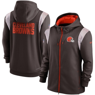 Cleveland Browns NFL Performance Sideline Lockup Full-Zip Hoodies 124618