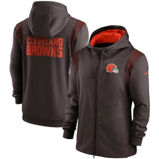 Cleveland Browns NFL Performance Sideline Lockup Full-Zip Hoodies 124619
