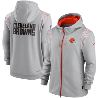 Cleveland Browns NFL Performance Sideline Lockup Full-Zip Hoodies 124617