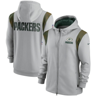 Green Bay Packers NFL Performance Sideline Lockup Full-Zip Hoodies 124678