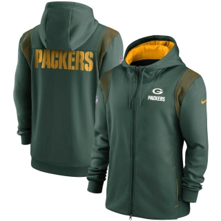 Green Bay Packers NFL Performance Sideline Lockup Full-Zip Hoodies 124679