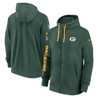 Green Bay Packers NFL Sideline Club Full-Zip Hoodies 124685