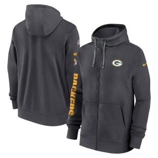 Green Bay Packers NFL Sideline Club Full-Zip Hoodies 124686