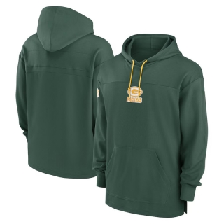 Green Bay Packers NFL Sideline Jersey Performance Pullover Hoodies 124687