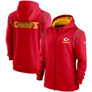 Kansas City Chiefs NFL Performance Sideline Lockup Full-Zip Hoodies 124740