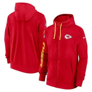 Kansas City Chiefs NFL Sideline Club Full-Zip Hoodies 124748