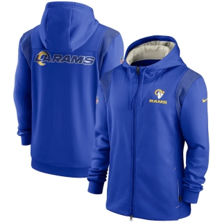 Los Angeles Rams NFL Performance Sideline Lockup Full-Zip Hoodies 124778