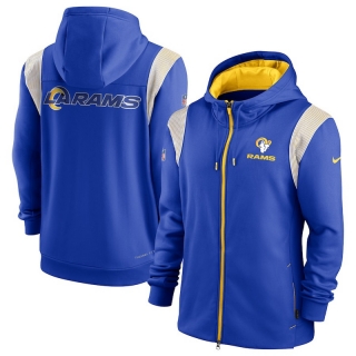 Los Angeles Rams NFL Performance Sideline Lockup Full-Zip Hoodies 124777