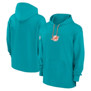 Miami Dolphins NFL Sideline Jersey Performance Pullover Hoodies 124818