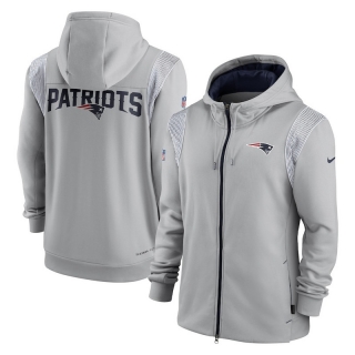 New England Patriots NFL Performance Sideline Lockup Full-Zip Hoodies 124844