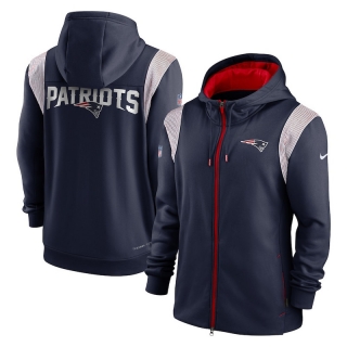 New England Patriots NFL Performance Sideline Lockup Full-Zip Hoodies 124846