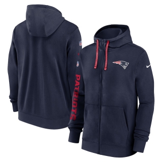 New England Patriots NFL Sideline Club Full-Zip Hoodies 124851