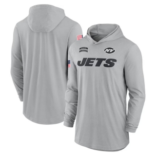 New York Jets NFL Tribute Edition Hooded Long Sleeve T-Shirts 124900
