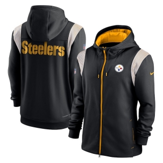 Pittsburgh Steelers NFL Performance Sideline Lockup Full-Zip Hoodies 124925