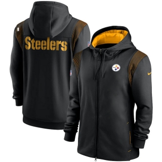 Pittsburgh Steelers NFL Performance Sideline Lockup Full-Zip Hoodies 124926