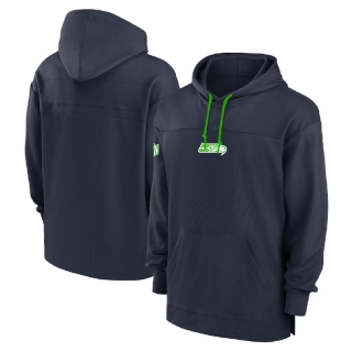 Seattle Seahawks NFL Sideline Jersey Performance Pullover Hoodies 124978