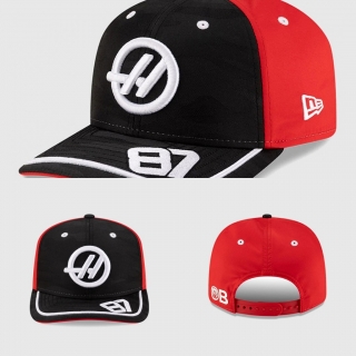 MoneyGram Haas F1 Youth Replica Oliver Bearman Black 9SEVENTY Stretch Snap Adjustable Hats 125165